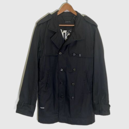 COMUNE - Men's Black Canvas Coat Military Style -… - image 1