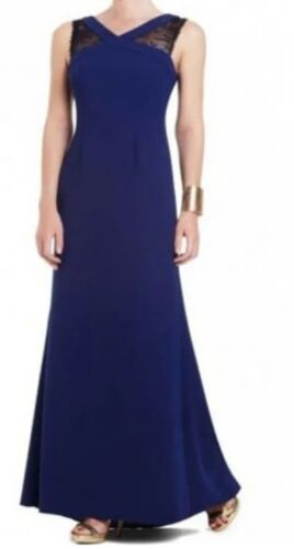 BCBG MAX AZRIA BLUE DEPTH EVANS LACE DRESS SIZE 8