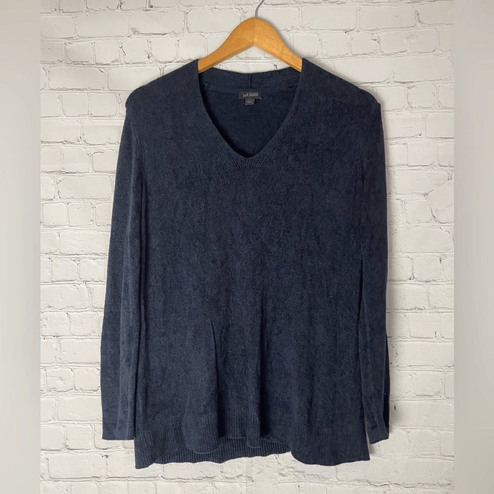 J.Jill Wearever Blue V-neck Soft Sweater Small - image 1