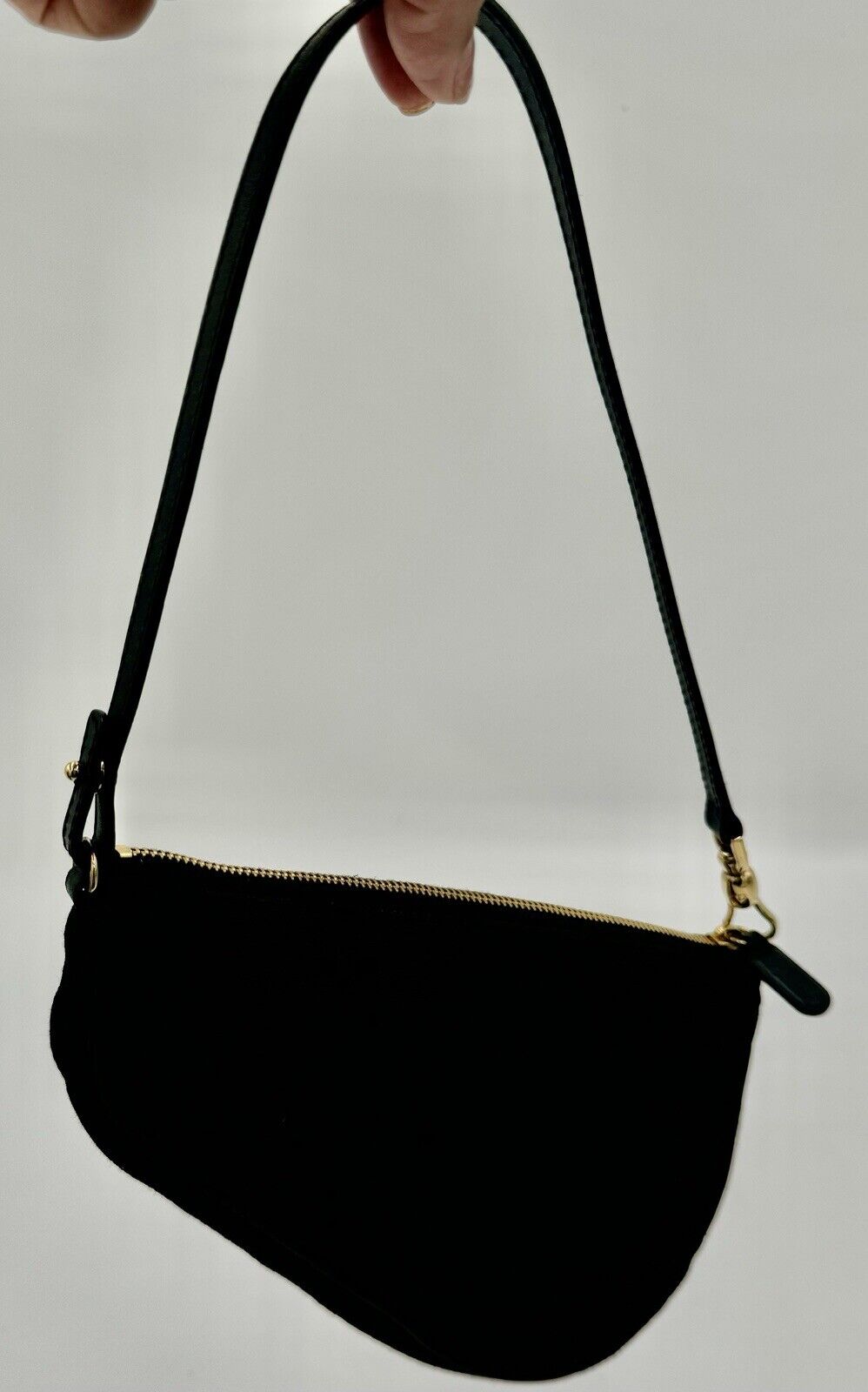 DIOR BLACK CANVAS SADDLE BAG - image 8