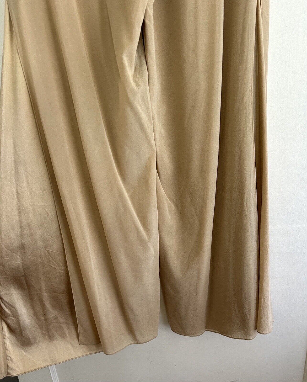 St. John Evening Tan Silk Chiffon Wide Leg Side S… - image 10