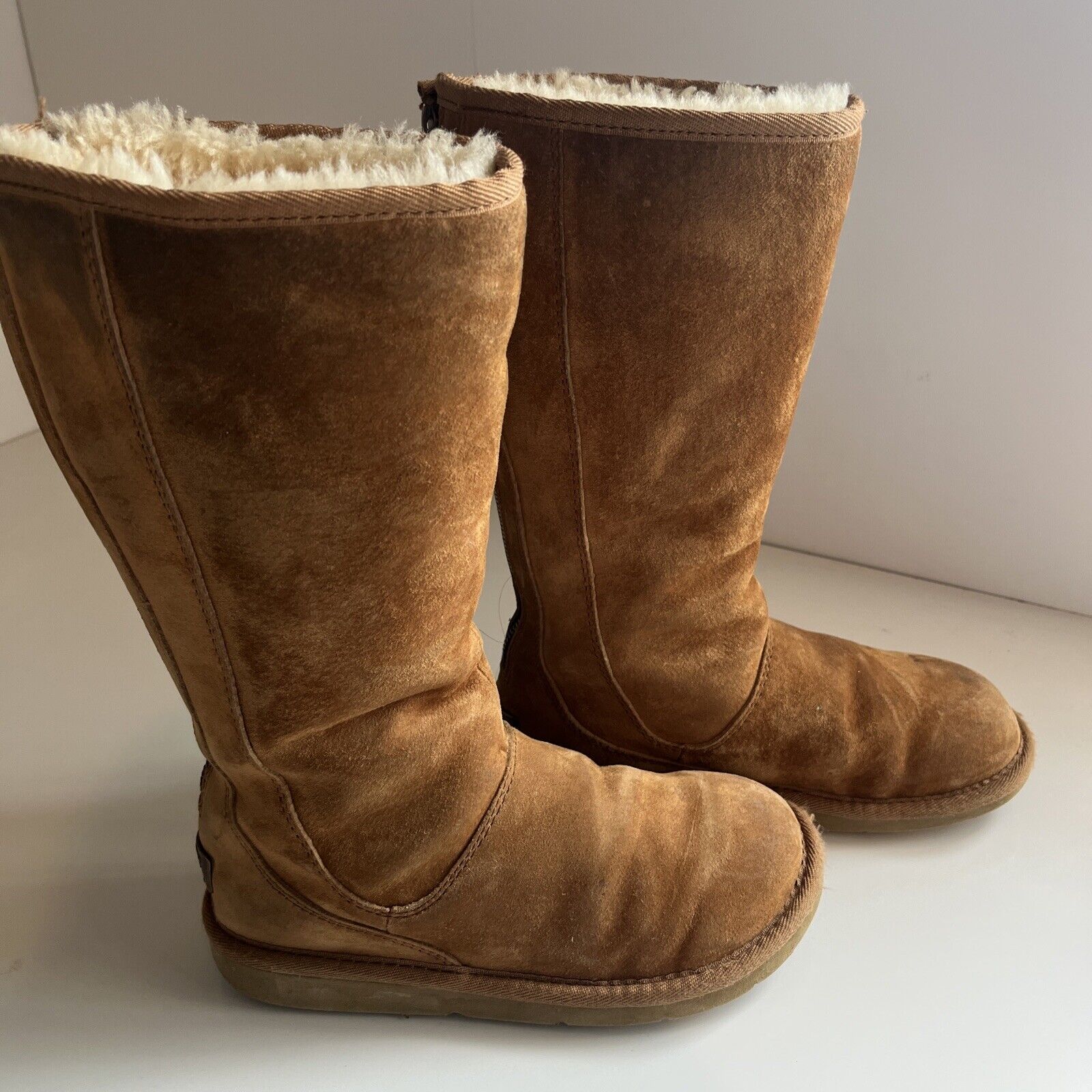 Ugg Australia Sheepskin Genuine Leather Beige Zip… - image 2