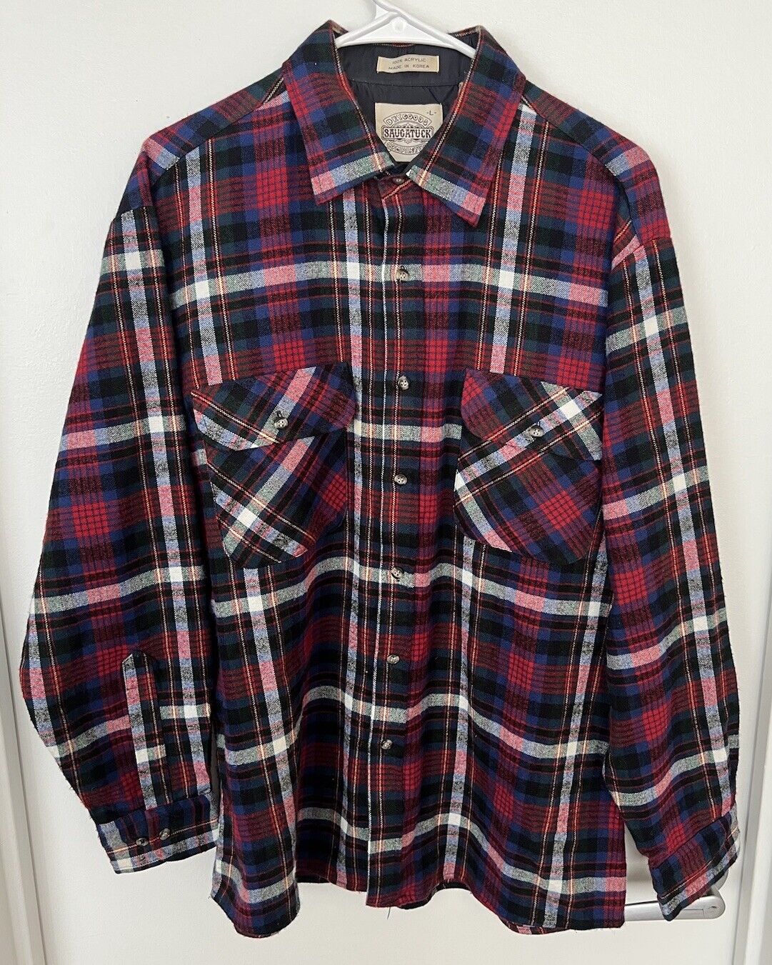 Vintage Saugatuck Dry Goods Co. Men's Red & Blue … - image 1