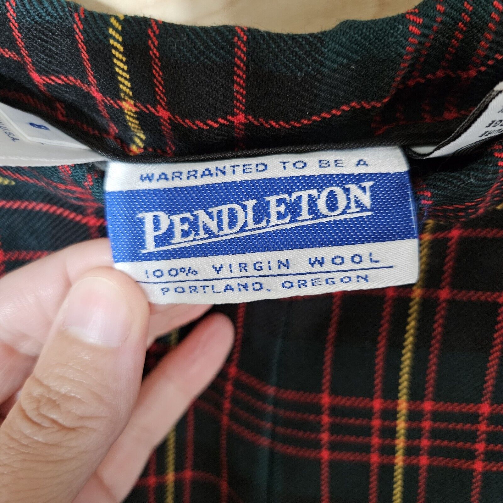 Pendleton Womens Vtg Sz 8 Red Plaid High Waist Pl… - image 8