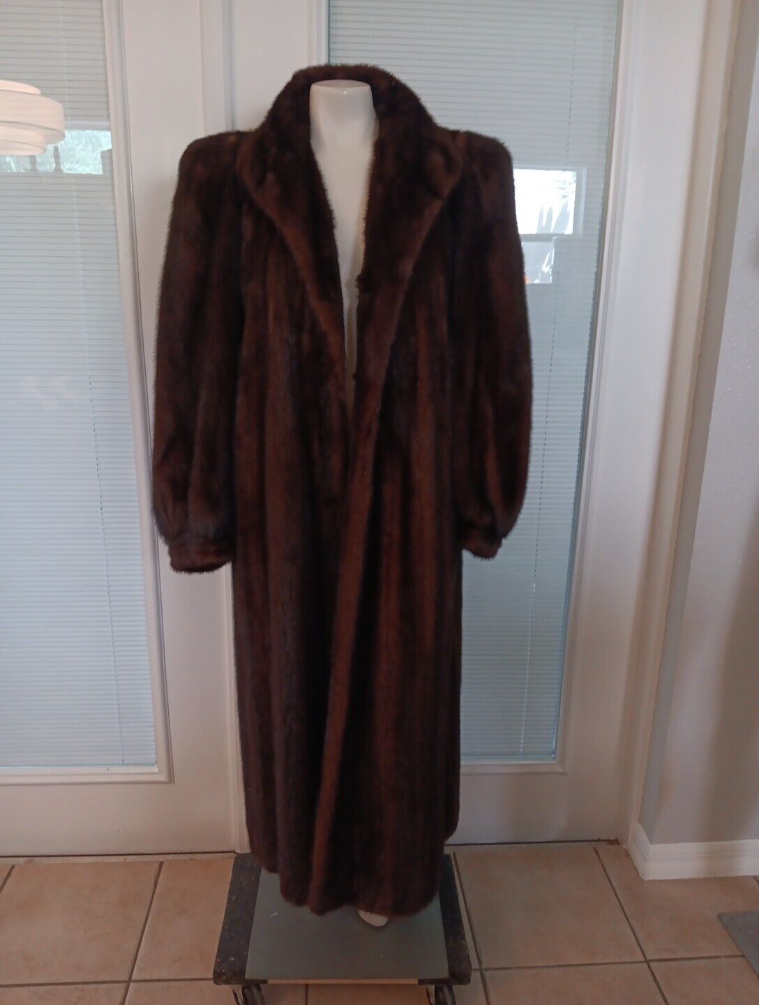 Finland Female Mink Coat size 16 mahogany vintage - image 1