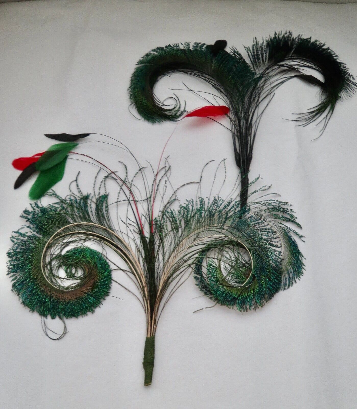 Antique Art Nouveau Headdress Feathers 2 Art Deco… - image 2