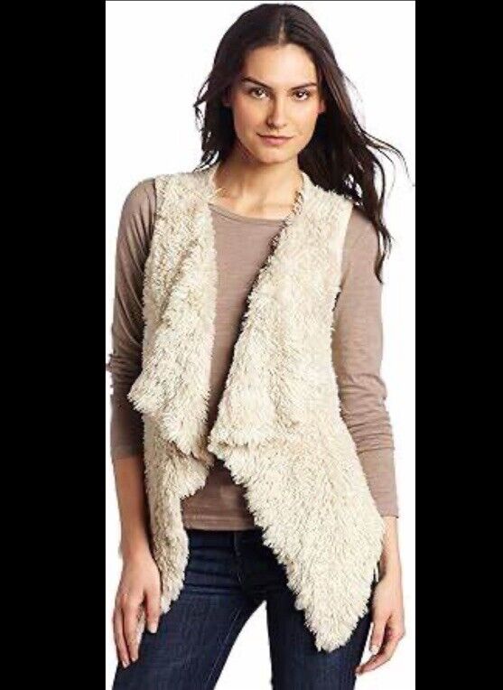 Kensie Shaggy Faux Fur Vest, Size Medium - image 8