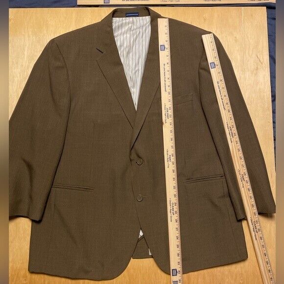 Stafford Essentials Brown Blazer Sport Coat 48R - image 2