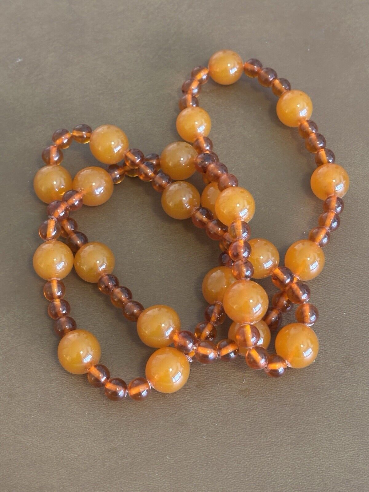 VINTAGE BALTIC AMBER BEADS NECKLACE 32” - image 5