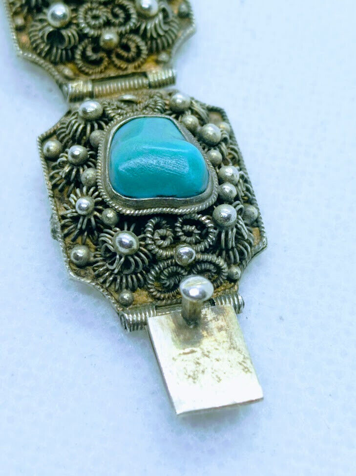 Vintage Chinese Export Silver Filigree SILVER and… - image 3