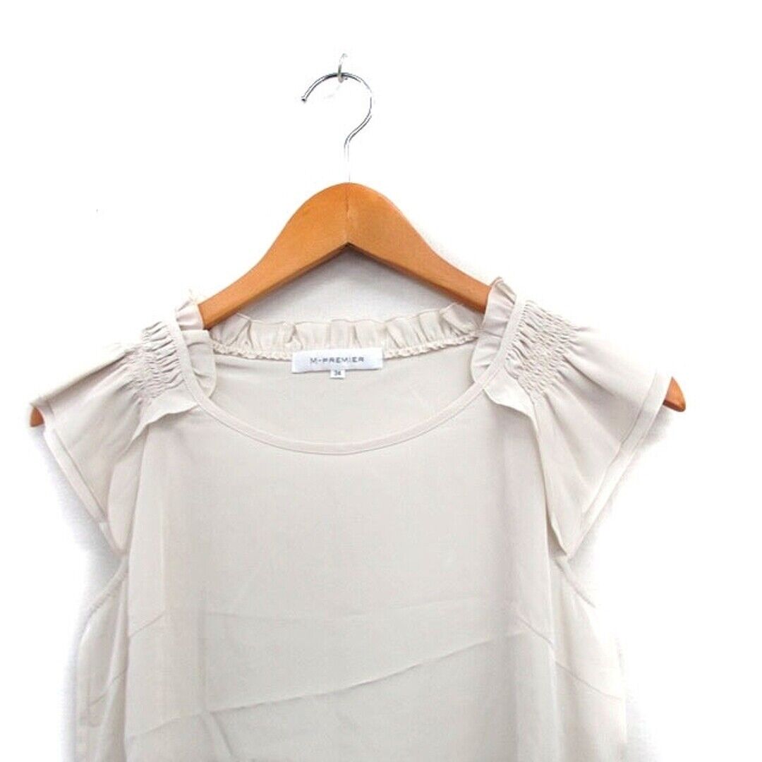 M Premier M-Premier Short Sleeve Ruffle 34 Blouse… - image 4