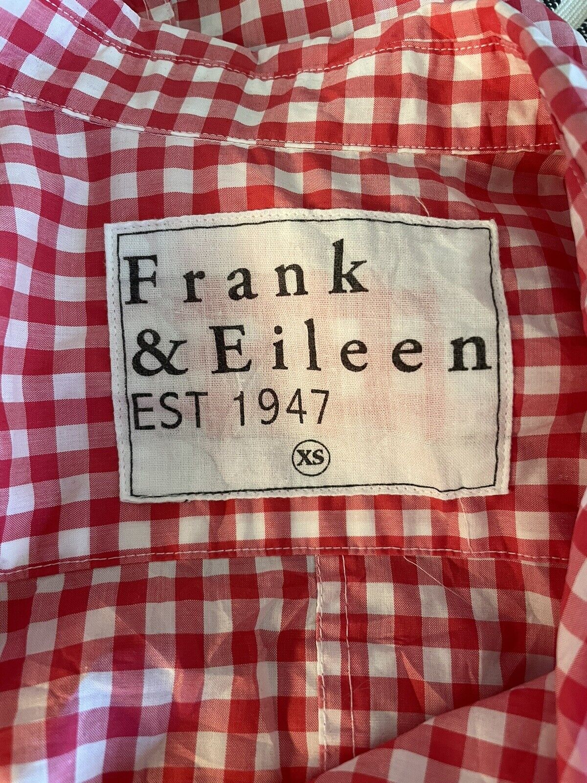 Frank and Eileen Pink White Gingham Button Front … - image 4