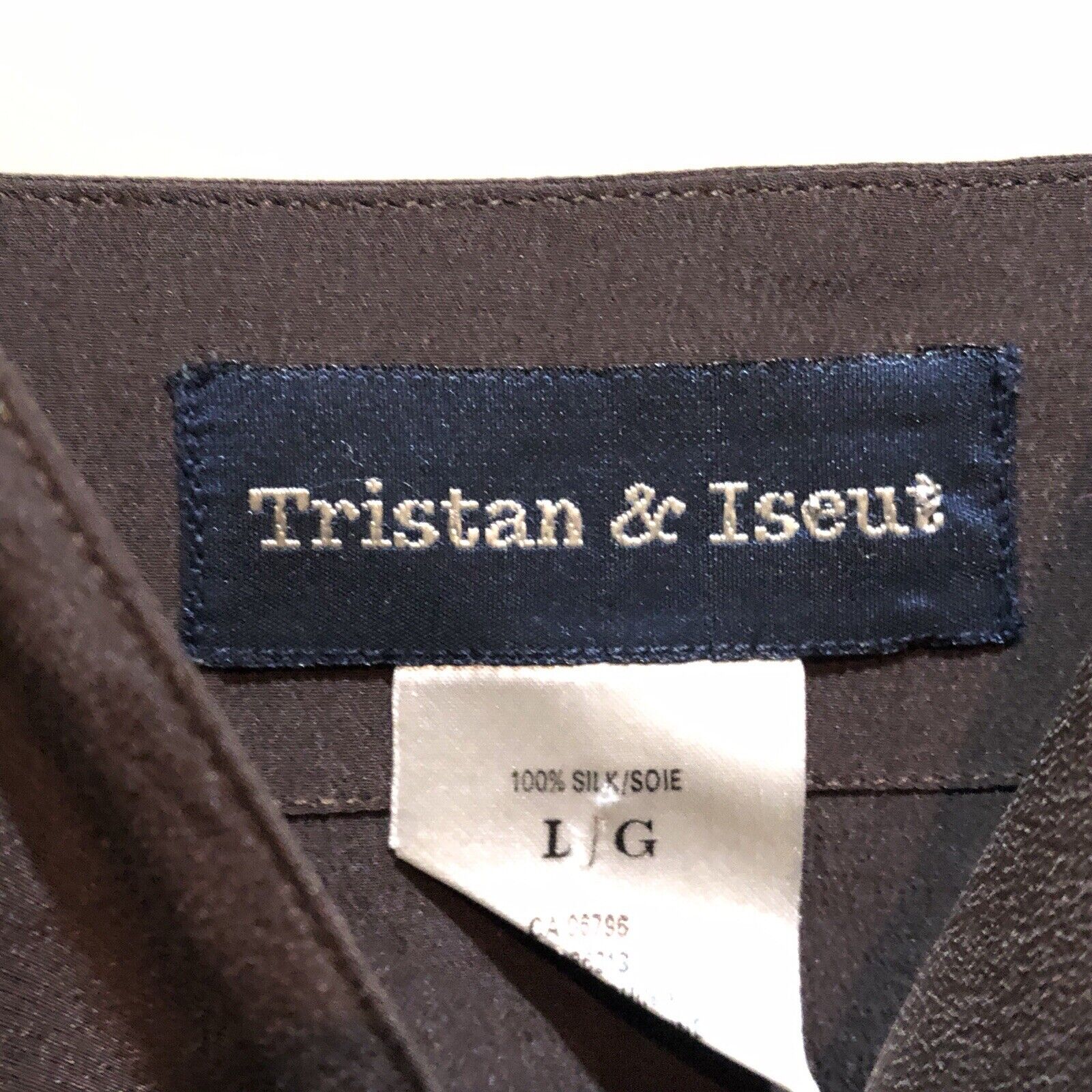 Tristan &Iseut Large Chocolate Brown Silk Sleevel… - image 4