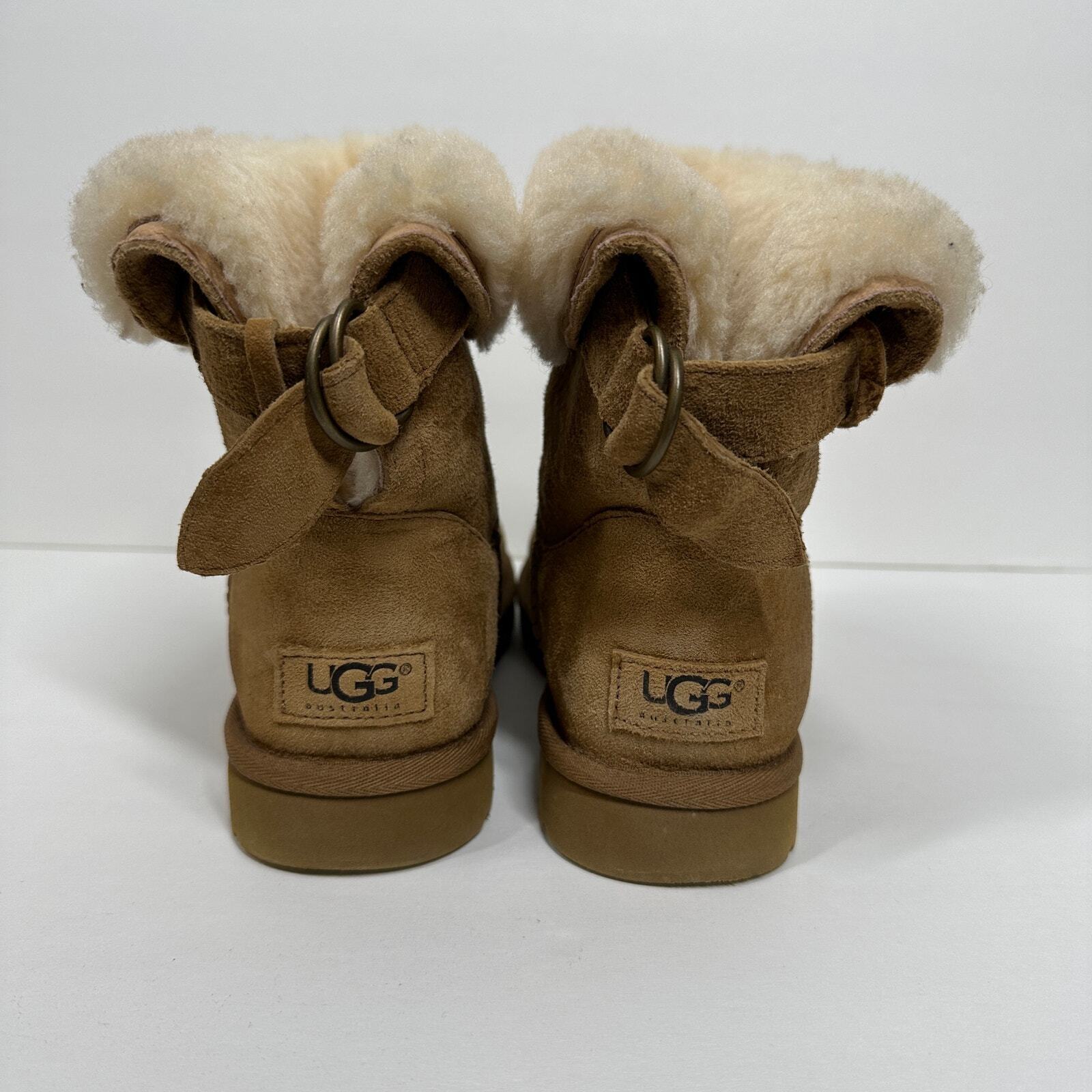 UGG Remora Womens Chestnut Buckle Winter Suede Le… - image 8