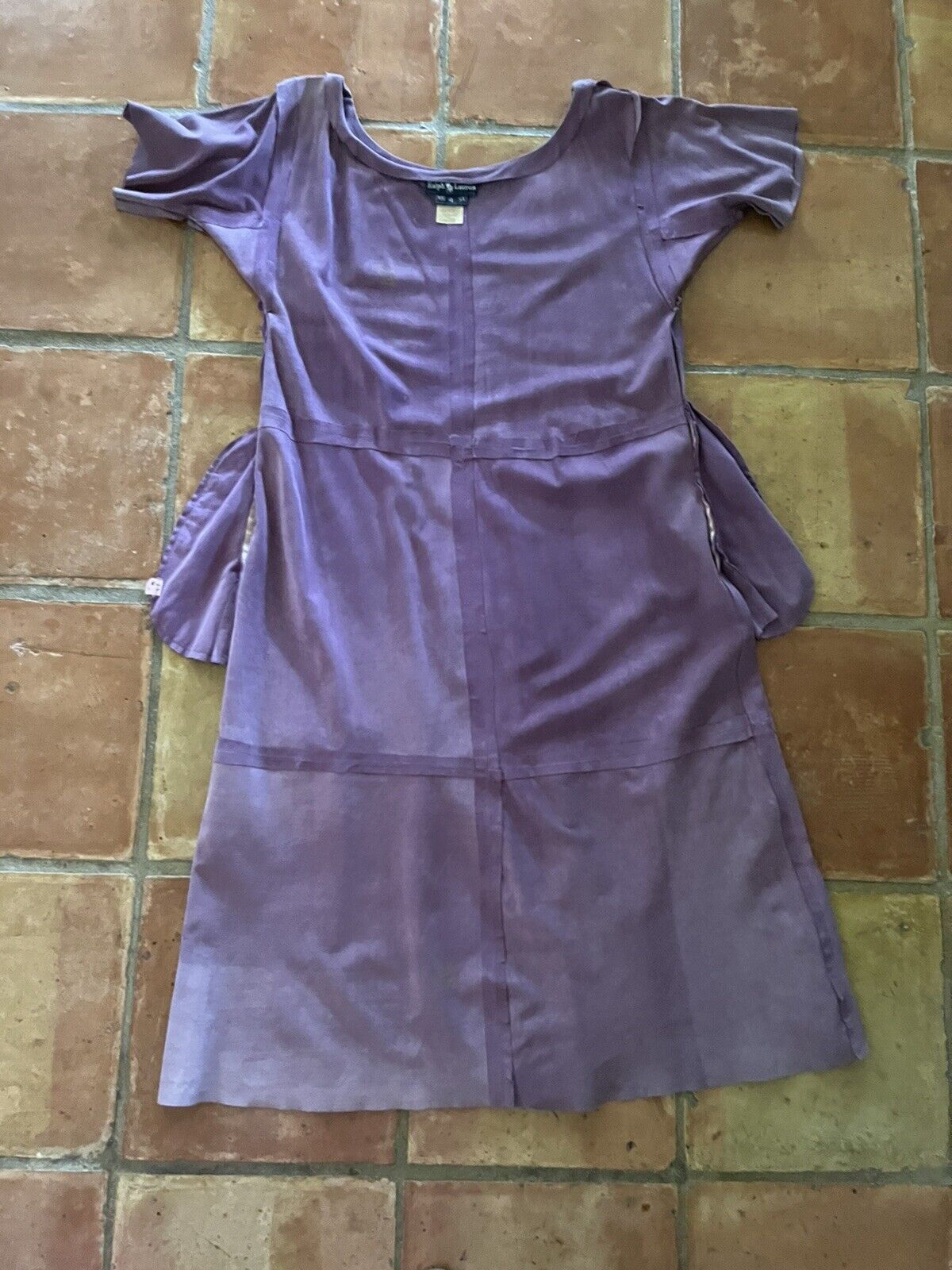 1970s Ralph Lauren Collection Purple Suede Dress … - image 17