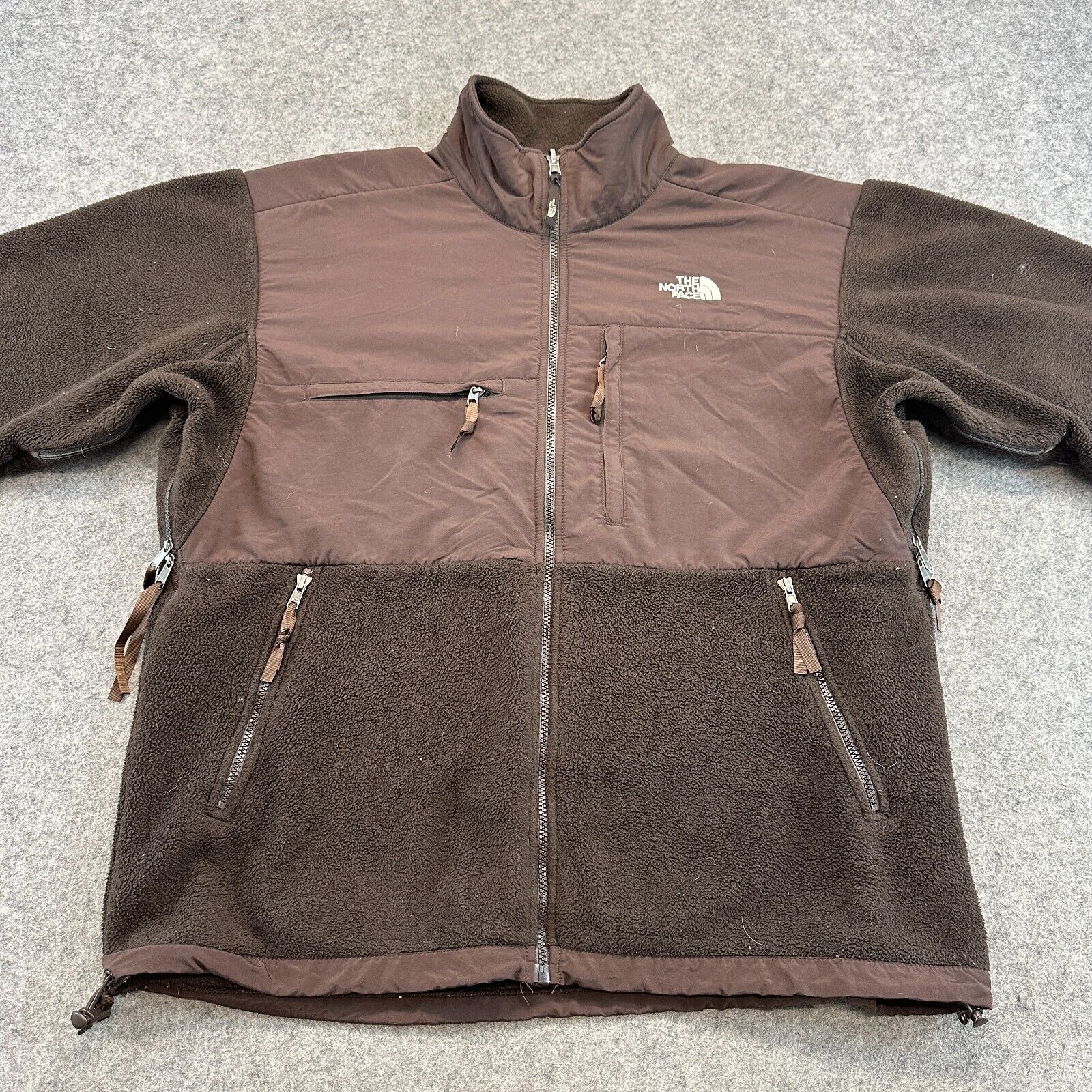 North Face Jacket Mens XL Brown Windbreaker Fleec… - image 4