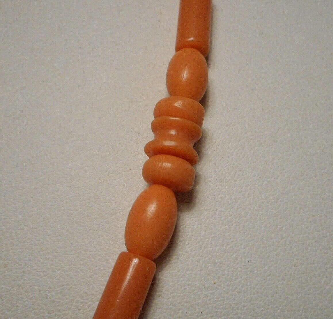 Antique Art Deco Faux Orange Coral Carved Cellulo… - image 5