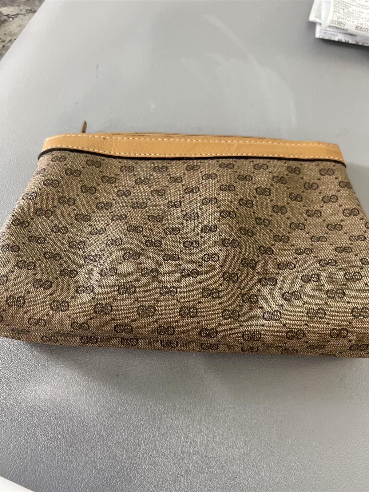 Authentic Vintage Gucci GG Cosmetic Pouch - image 3