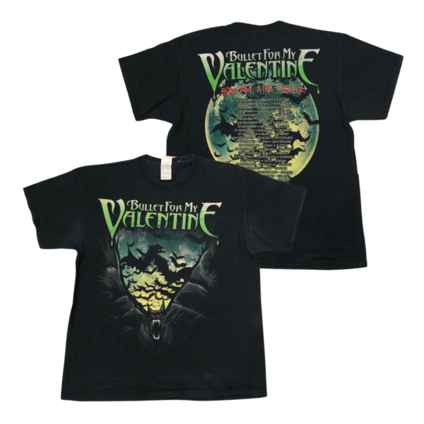 Bullet for My Valentine Scream Aim Tour Black T-s… - image 3