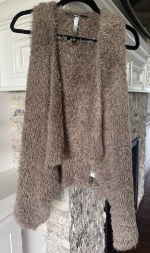 Kensie Shaggy Faux Fur Vest, Size Medium - image 1