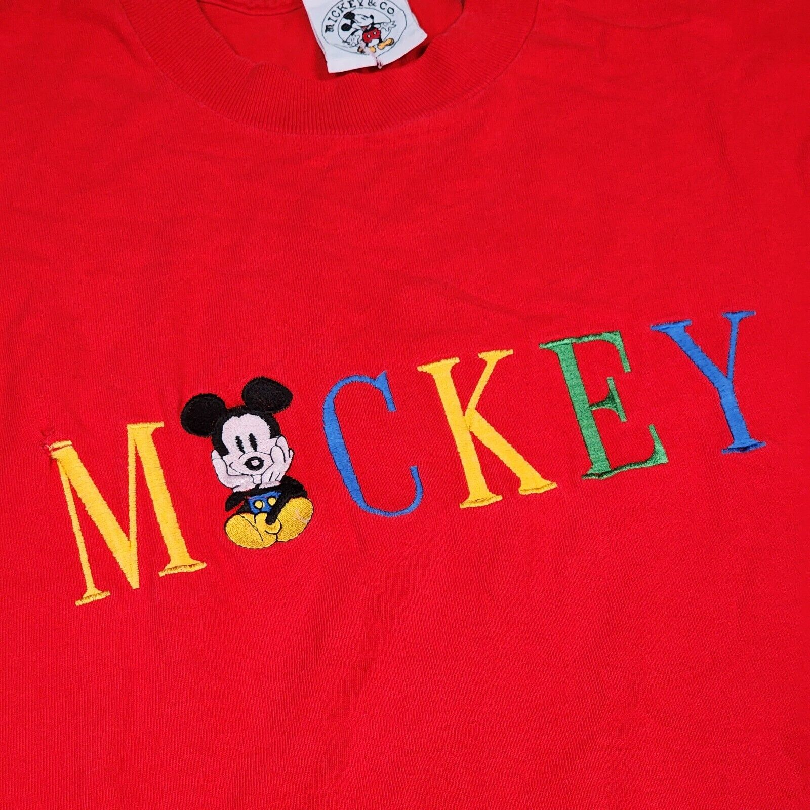 Vtg Mickey Mouse Shirt 90s Disney Mickey & Co One… - image 3