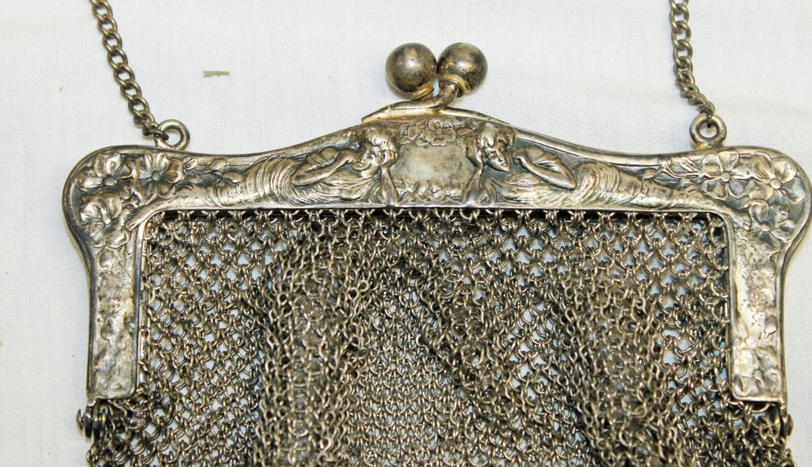 Antique German Silver Flapper Purse - image 4