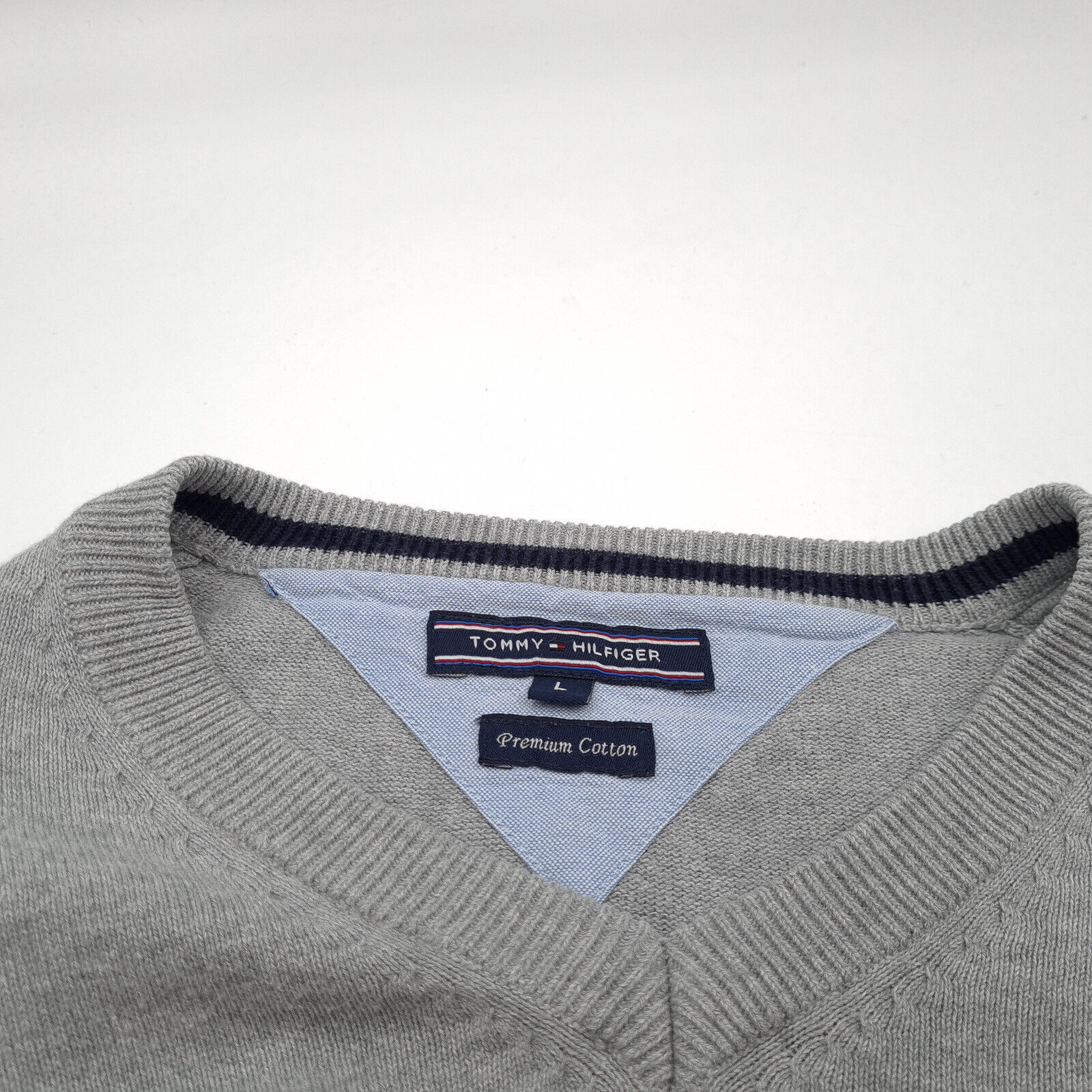 Tommy Hilfiger Jumper Sweater Men Grey Cotton Pq2… - image 4