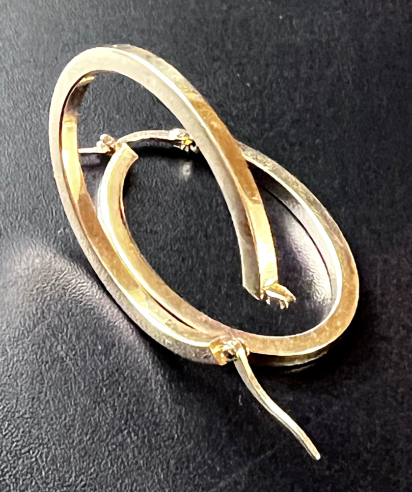 JCM 925 STERLING SILVER VERMEIL OVAL HOOP EARRINGS - image 10