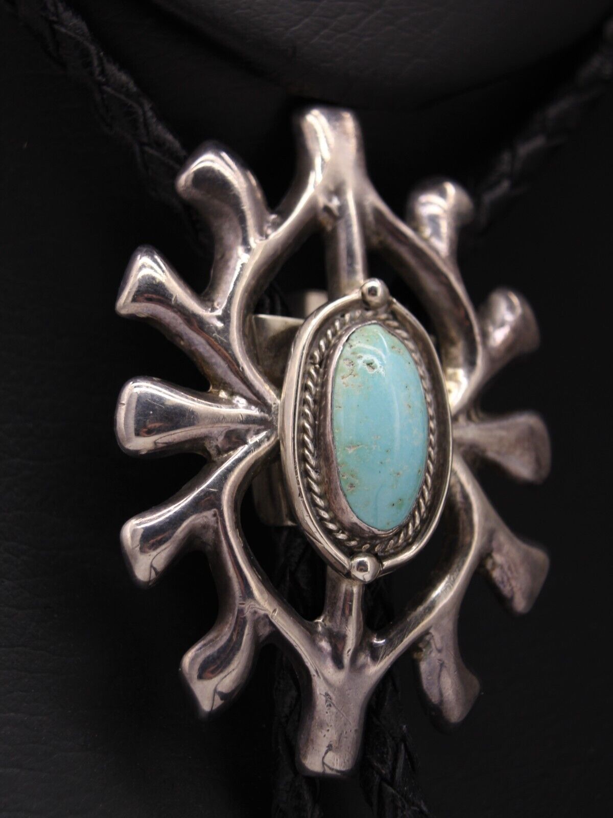 Vintage Navajo Sleeping Beauty Turquoise Sterling… - image 5