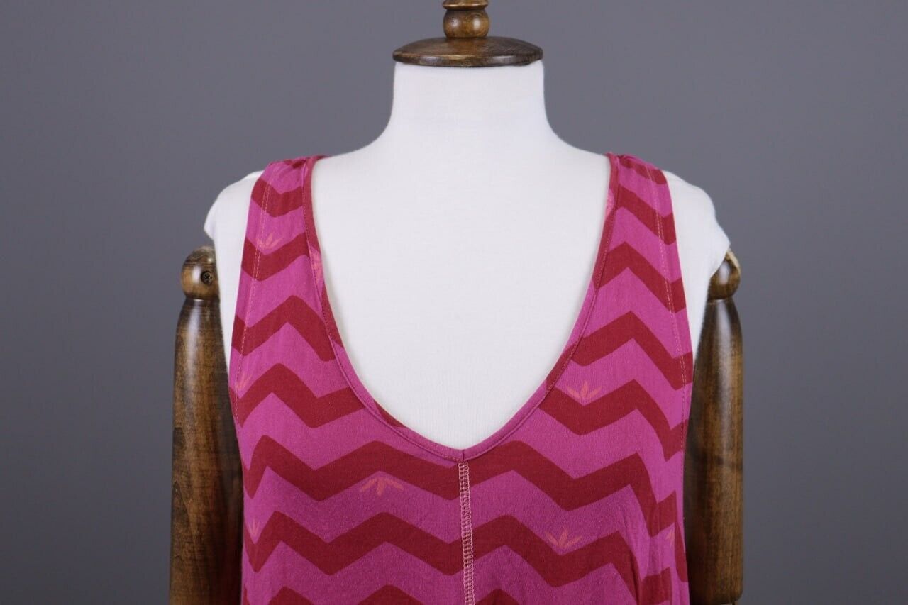 GUDRUN SJODEN Purple Stripe Lagenlook Sleeveless … - image 4