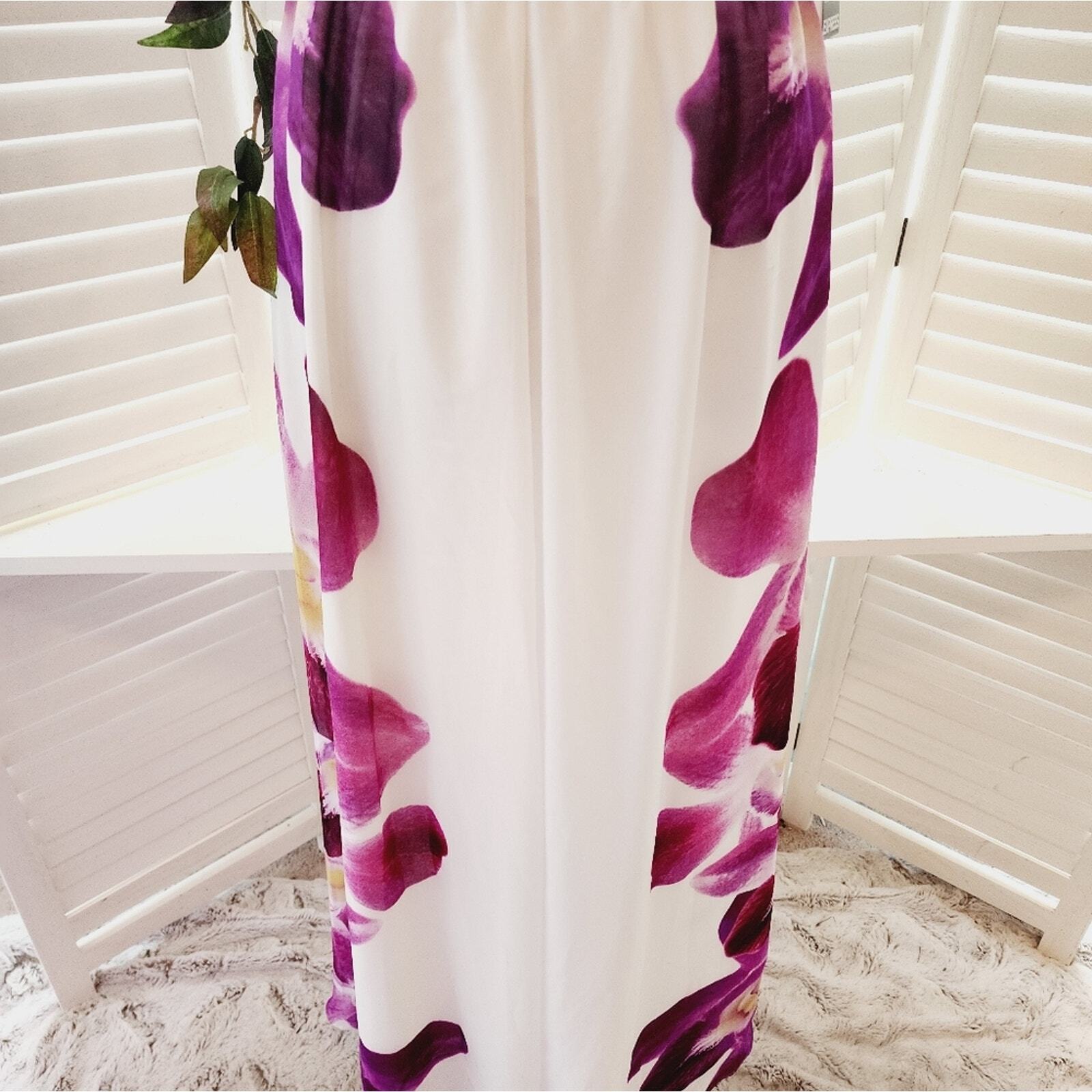 EXPRESS PURPLE FLORAL MAXI DRESS SIZE XS - image 4