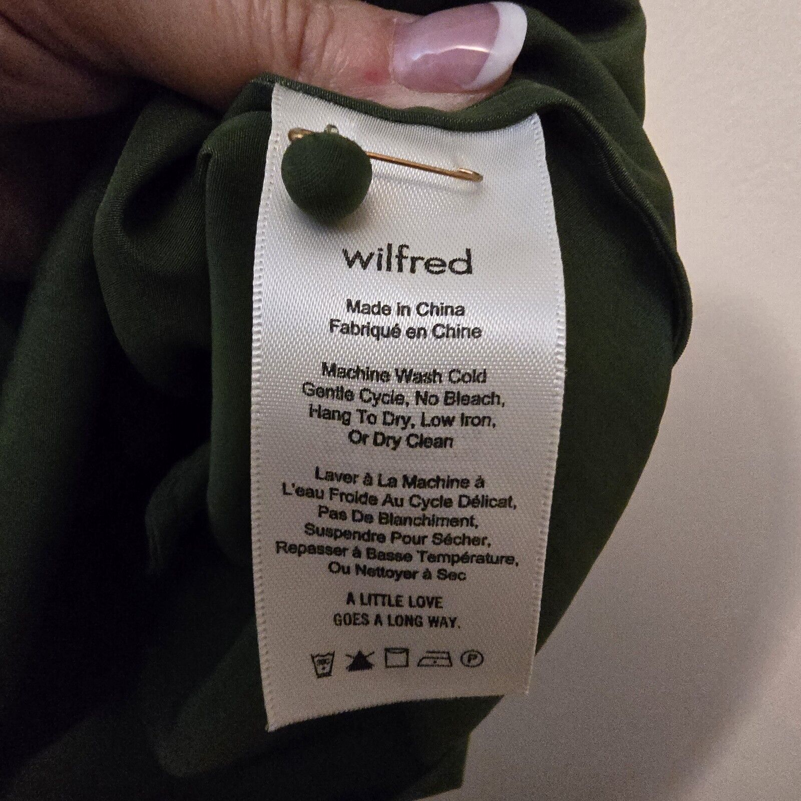 Wilfred Aritzia Garlyn Dress Size XS Green Pocket… - image 7