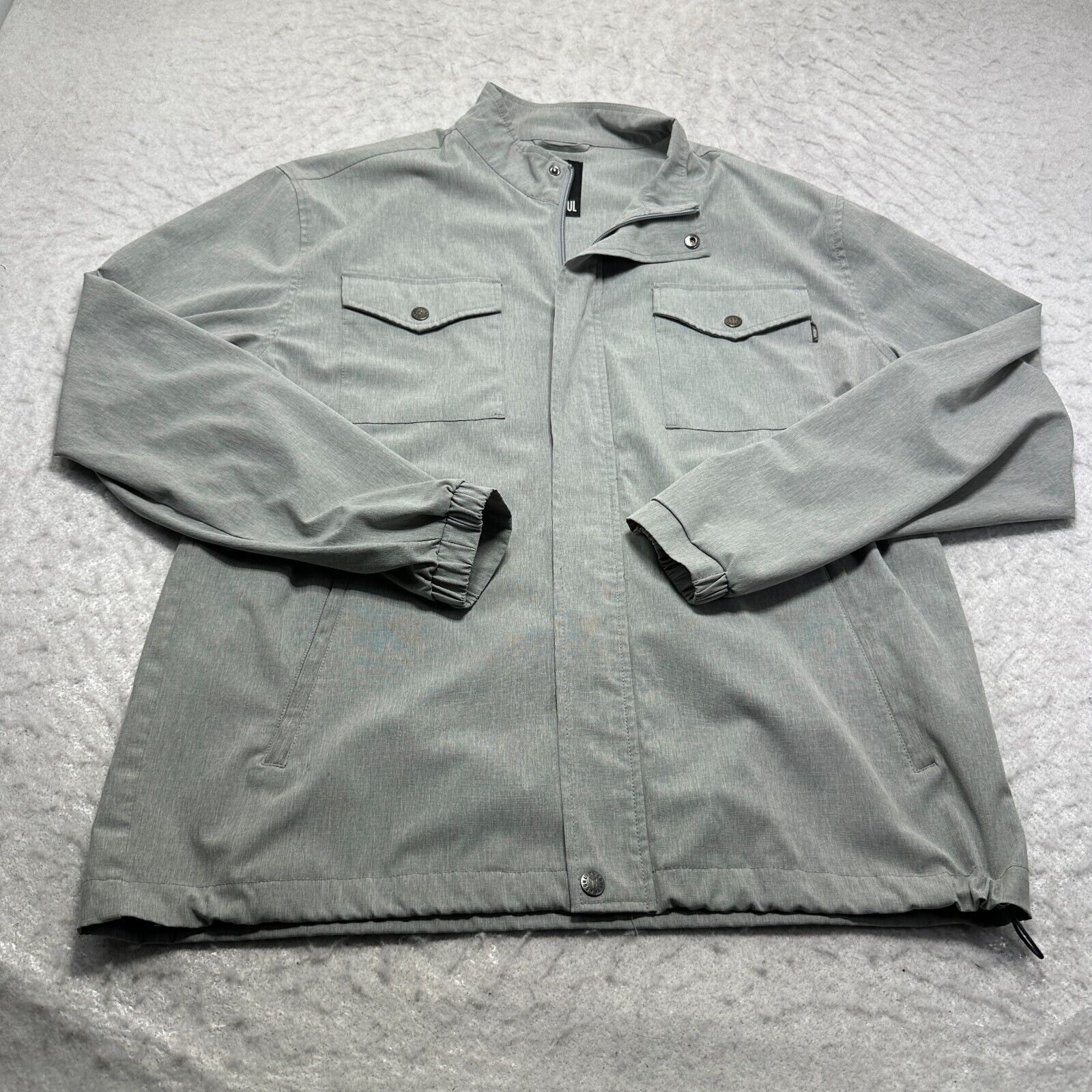 Linksoul  Windbreaker Golf Jacket Mens XL Gray Fu… - image 1