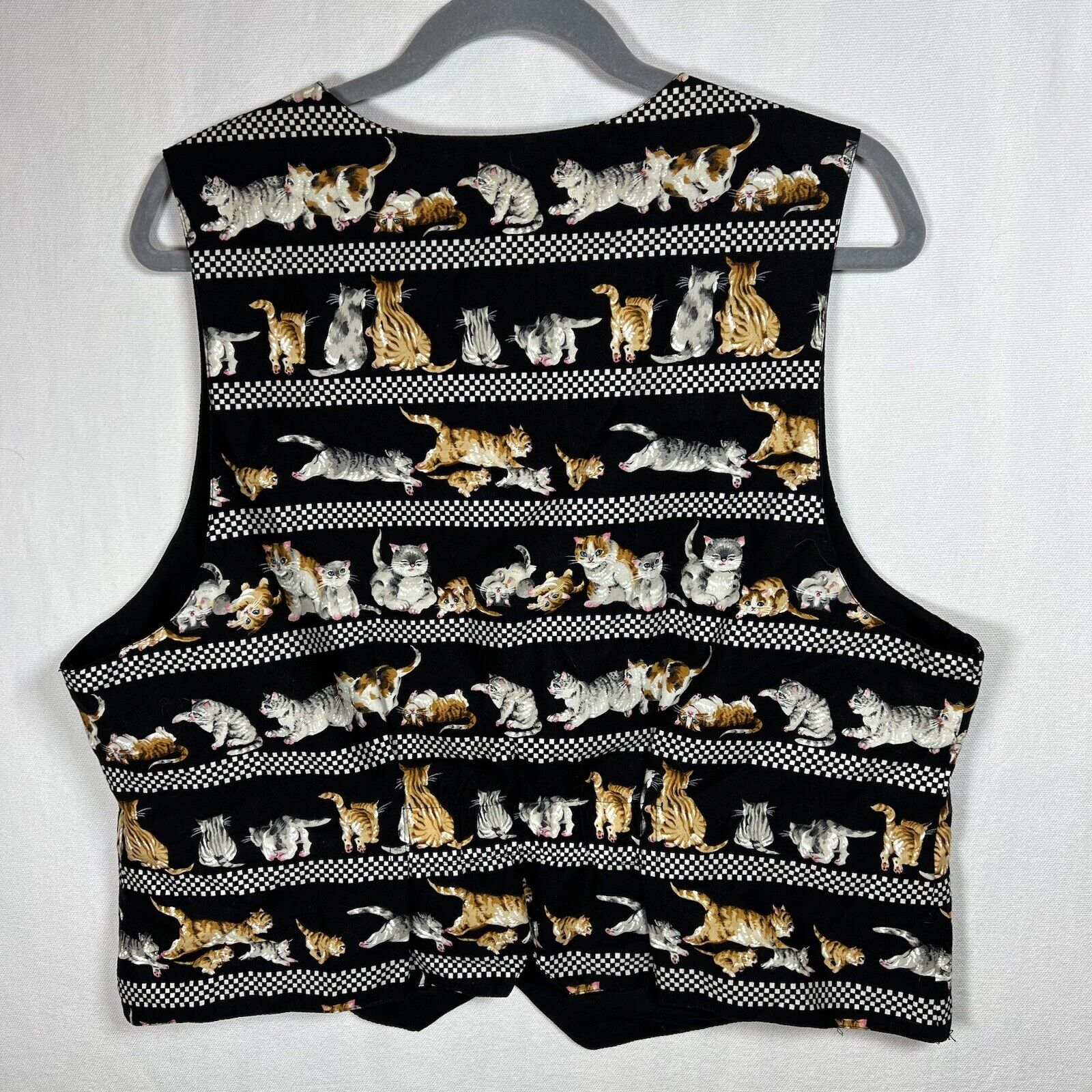 Vintage Linda Tilson Cat Vest Kittens Womens XL A… - image 13