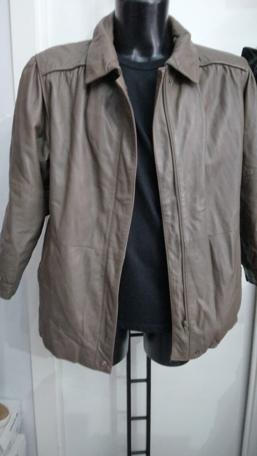 Leather Jacket Women Brown Size 46 PG208LZ - image 5