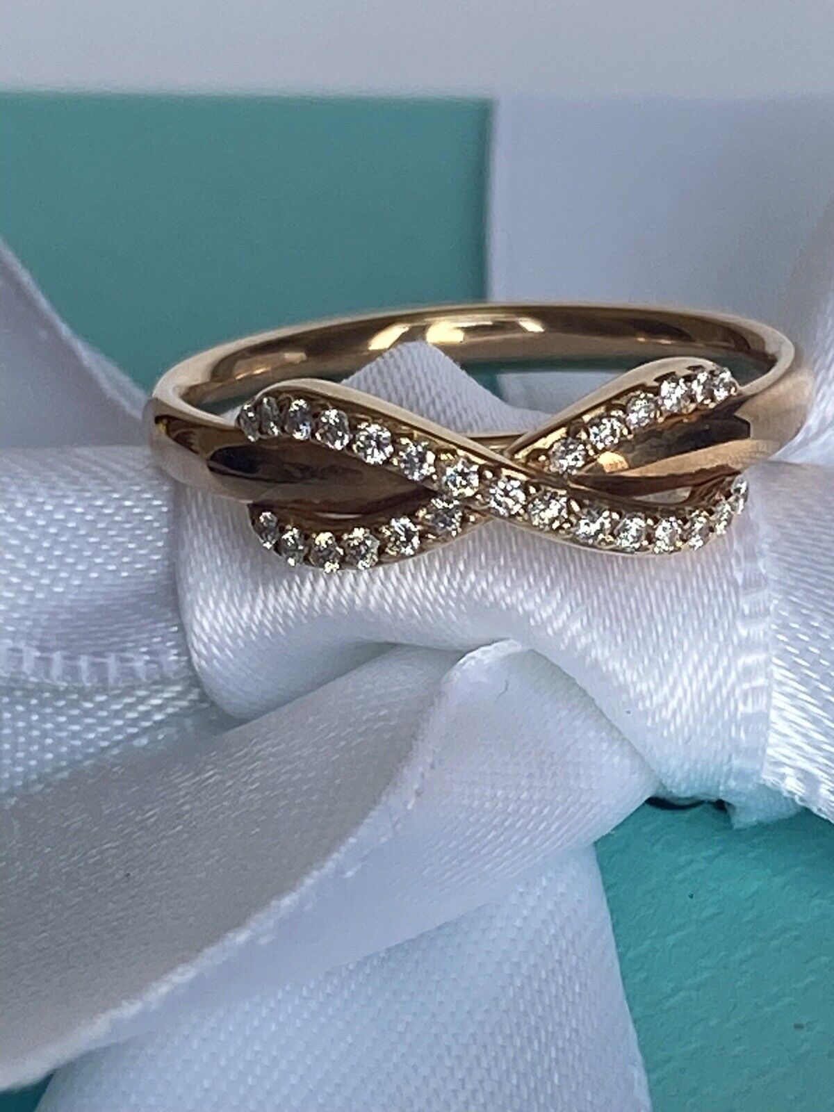 TIFFANY & CO~ Infinity  Diamond Cuff Bracelet ~ s… - image 13