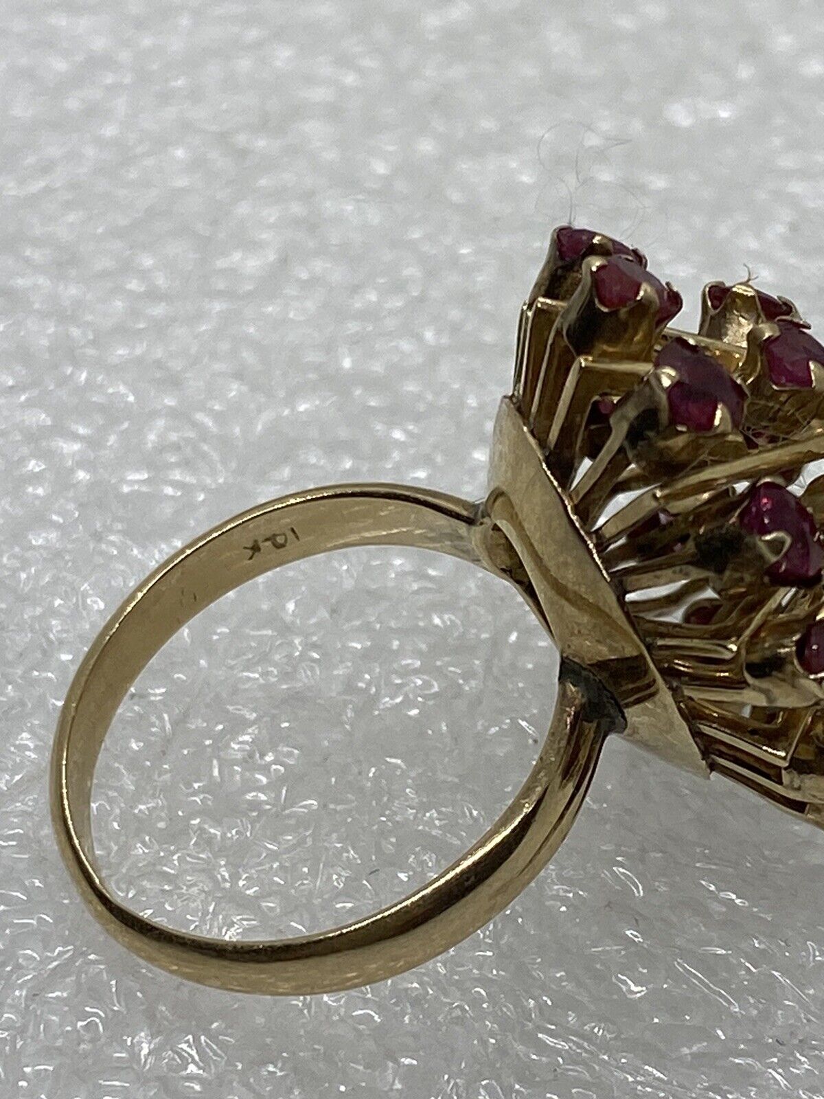 Antique Victorian 14 KT Gold Ruby Ring - image 5