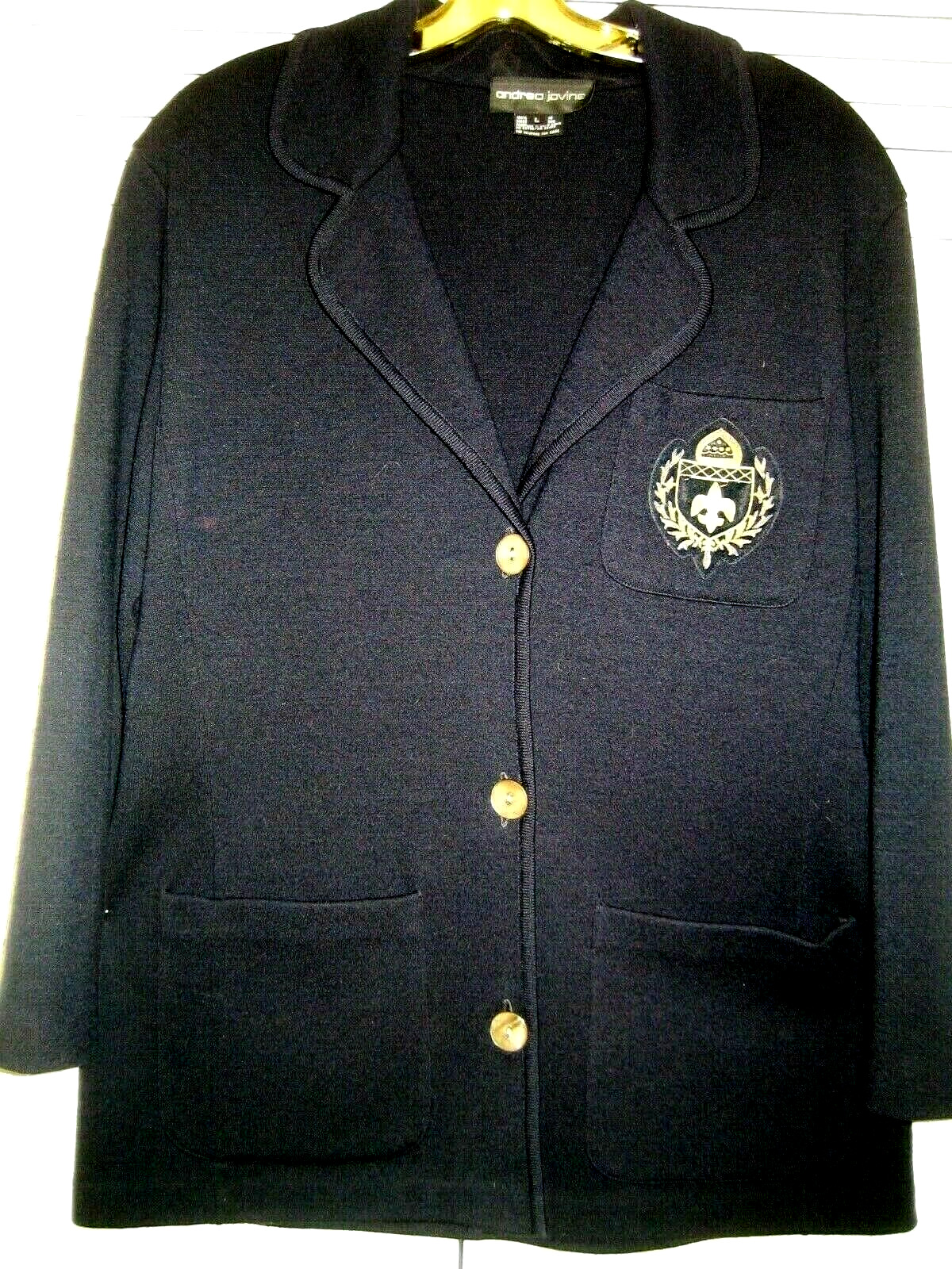 VINTAGE ANDREA JOVINE WOMEN'S KNIT JACKET BLAZER … - image 2