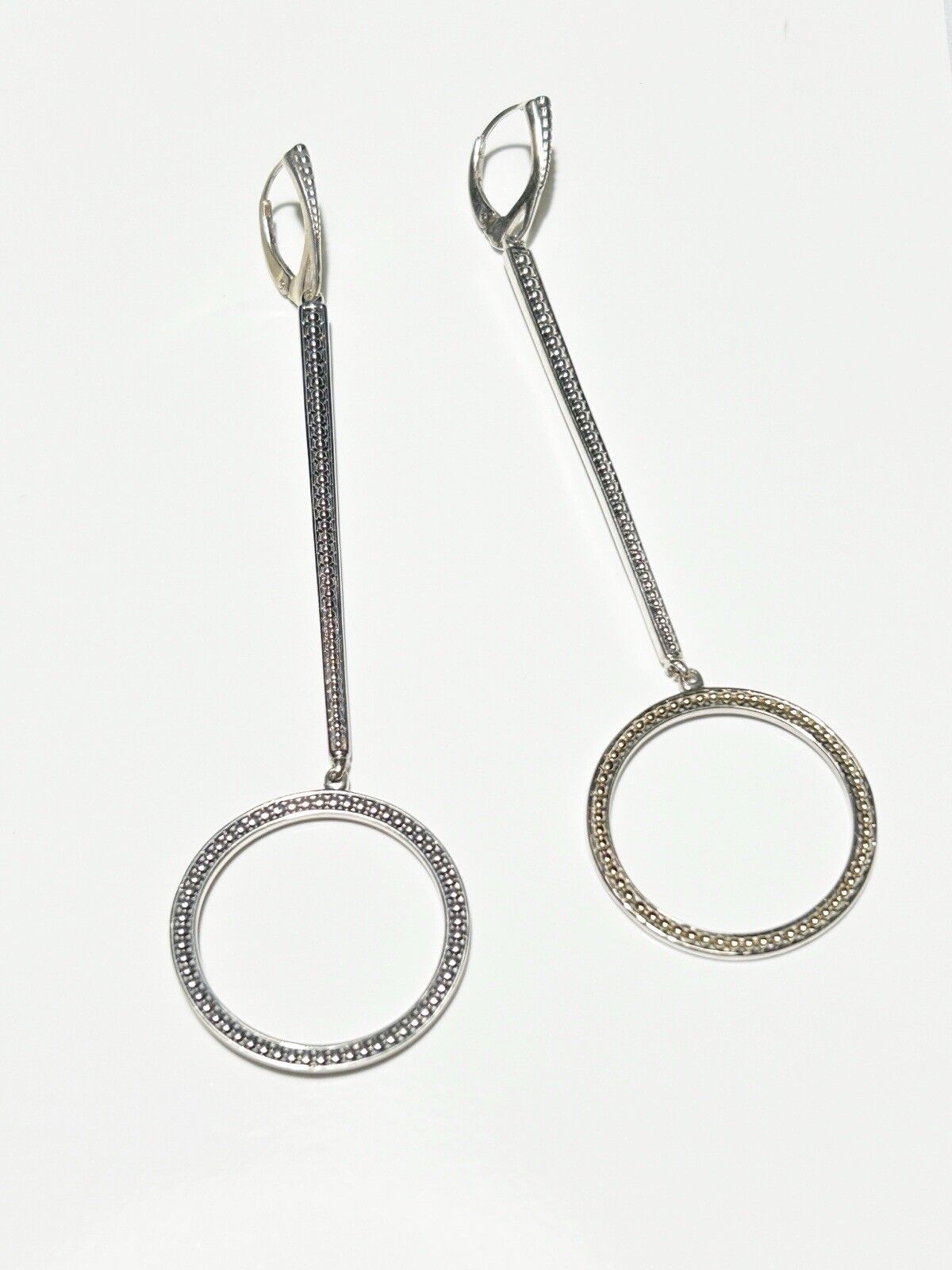 LAGOS Enso Circle & Linear Drop Earrings $750 - image 4