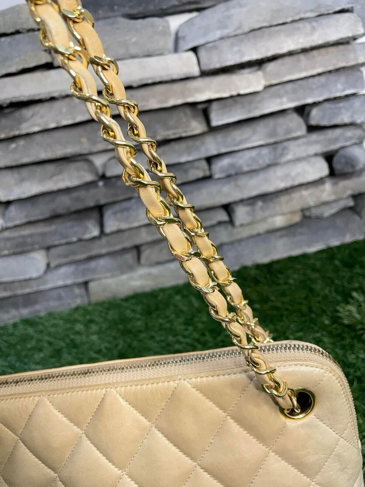 Vintage CHANEL Matelasse Chain Shoulder Bag Purse… - image 12