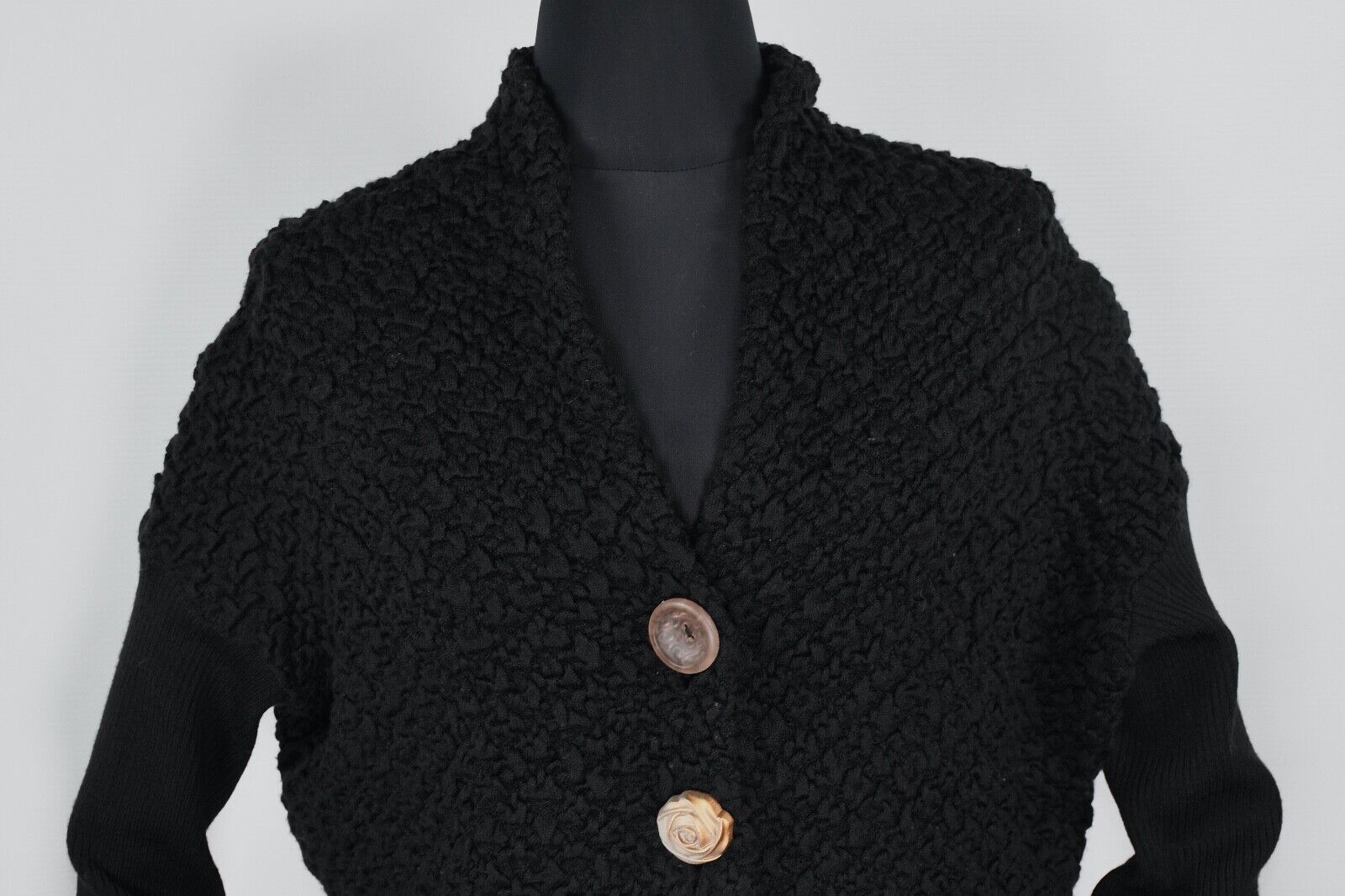 Elisa Cavaletti Button Long Sweater Wool Blend Wo… - image 2