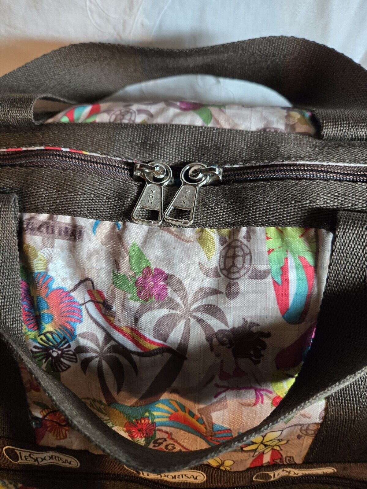 LeSportsac Weekender Travel Bag Hawaiian Stamps - image 3