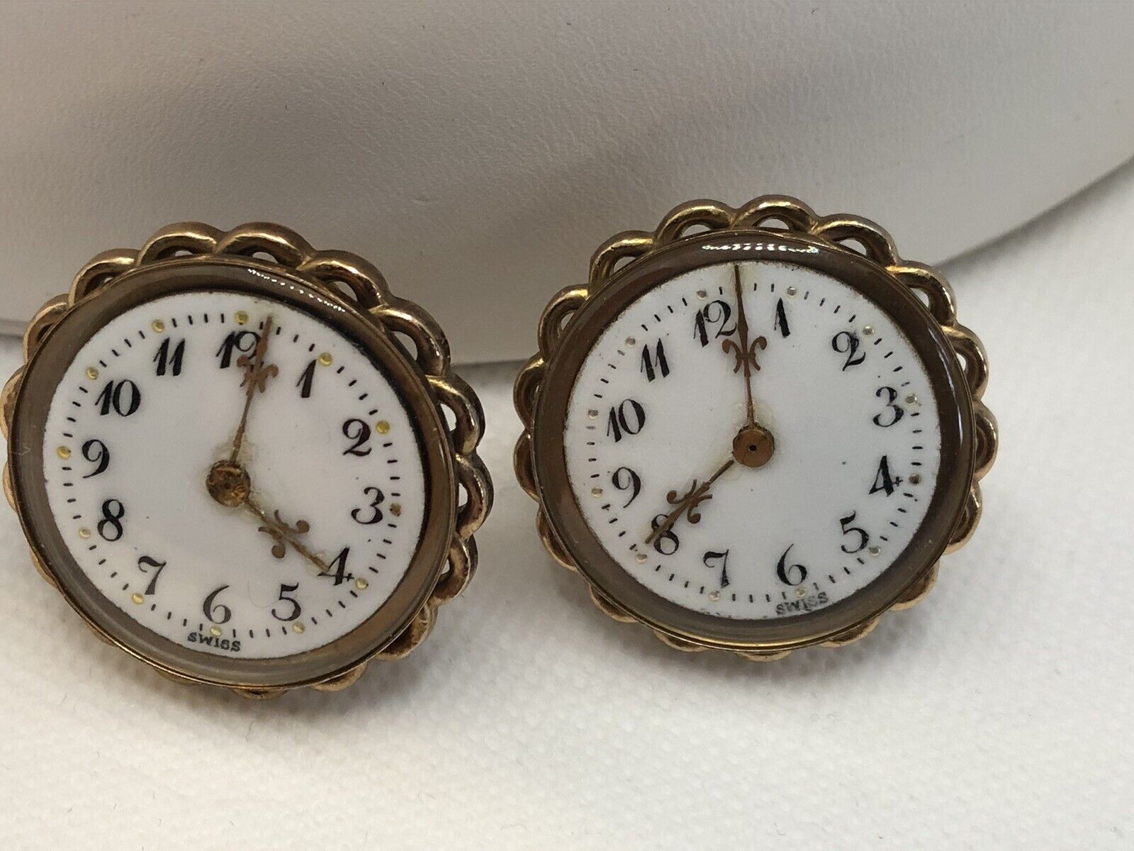 VINTAGE Cufflinks Made With Antique Swiss Watch F… - image 2