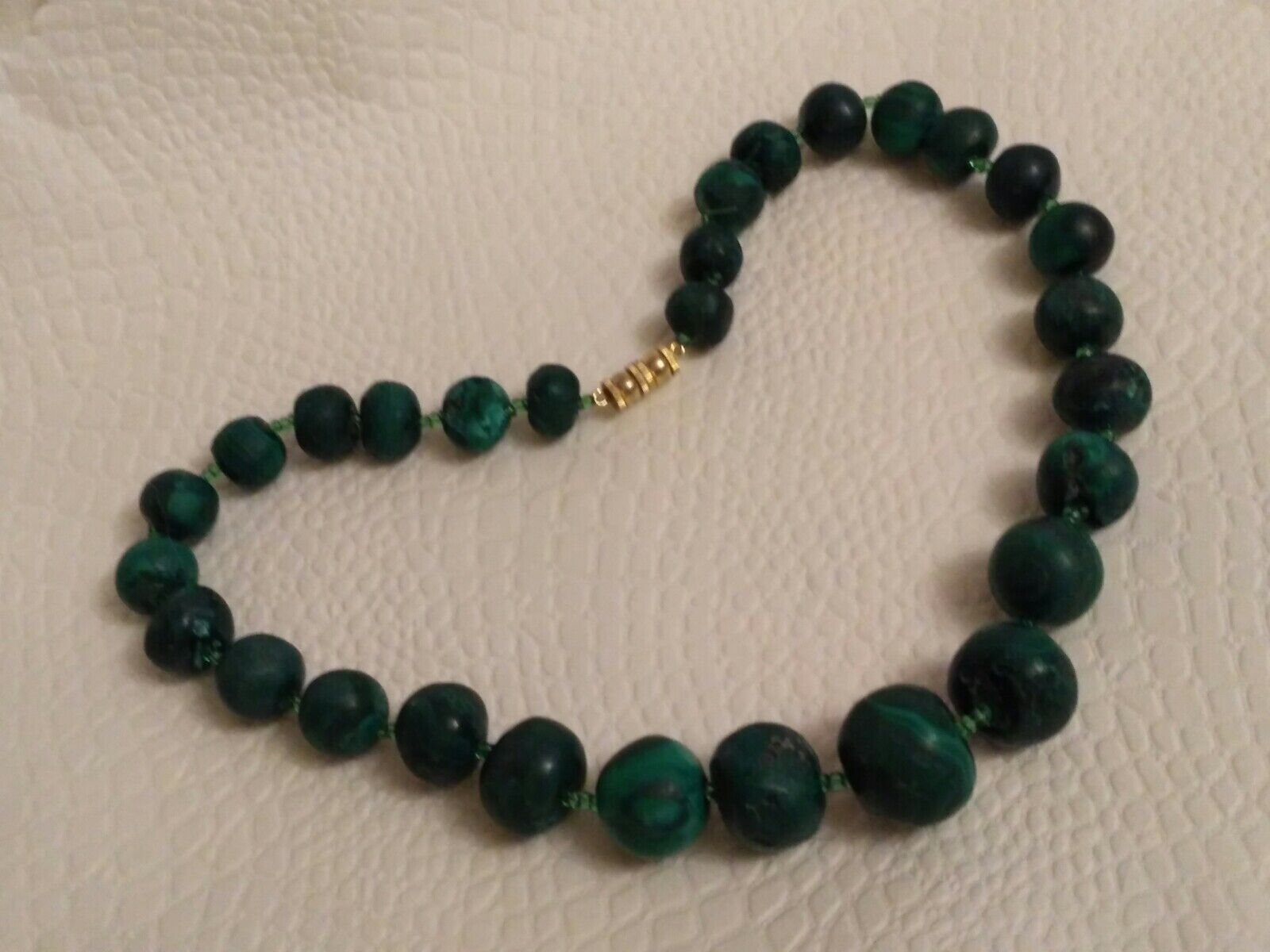 Antique Natural Dark Malachite Gemstone Hand Carv… - image 4