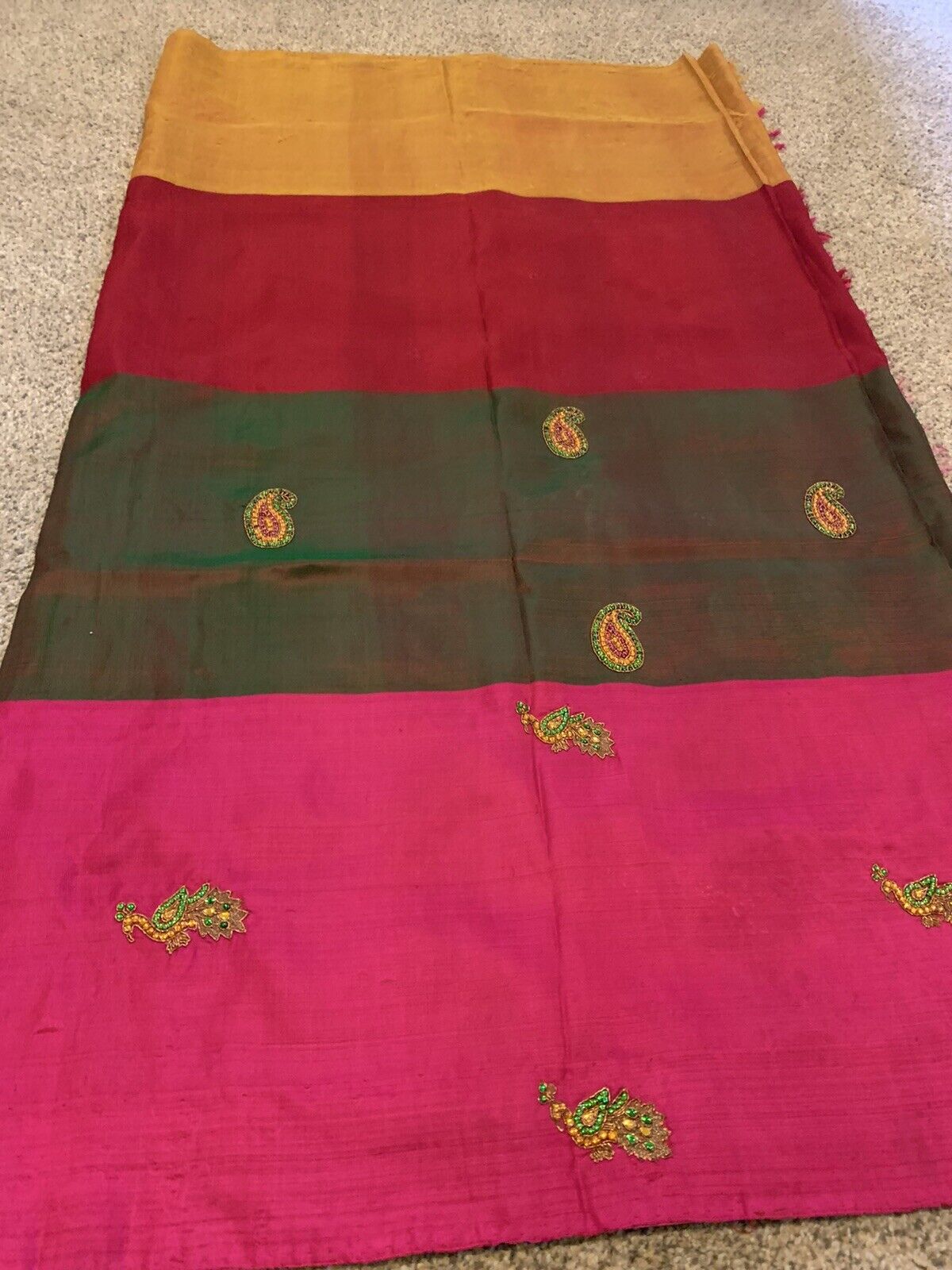 beautiful multi color pure kanchi silk saree with… - image 1