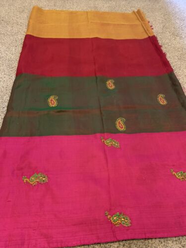 beautiful multi color pure kanchi silk saree with… - image 1