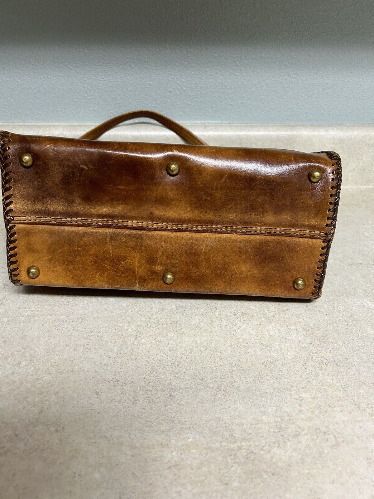 Unique leather Clasp Brown Western Purse - image 3