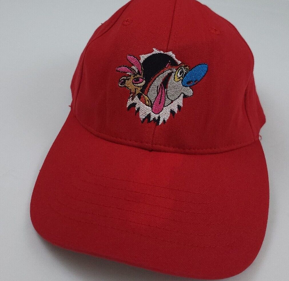 Vintage 90s Ren And Stimpy Embroidered Hat Fitted… - image 2