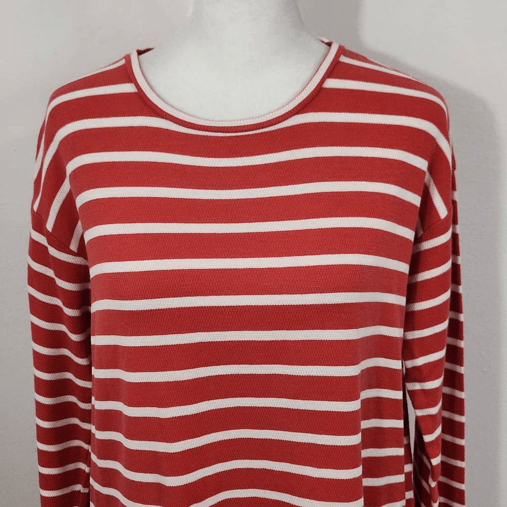 J. Jill Red White Stripe Tee XS and Talbots Paisl… - image 3