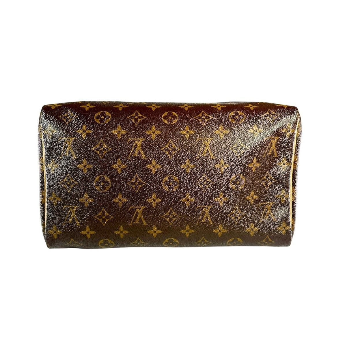 LOUIS VUITTON Speedy 30 LV Monogram Canvas Leathe… - image 6